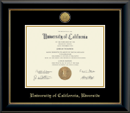 University of California Riverside diploma frame - Gold Engraved Medallion Diploma Frame in Onyx Gold
