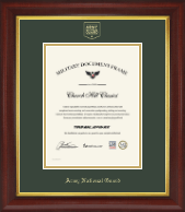 Army National Guard certificate frame - Army National Guard Gold Embossed Certificate Frame in Redding
