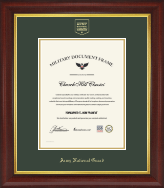 Army National Guard certificate frame - Army National Guard Gold Embossed Certificate Frame in Redding