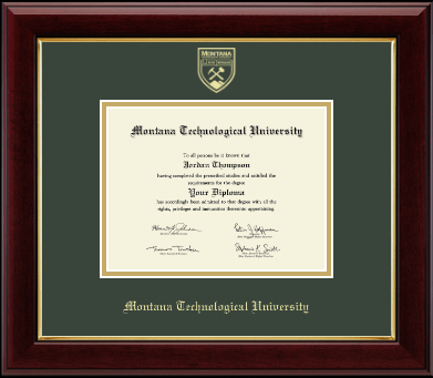 Montana Technological University diploma frame - Gold Embossed Diploma Frame in Gallery
