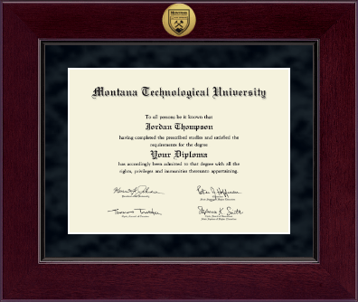 Montana Technological University diploma frame - Millennium Diploma Frame in Cordova