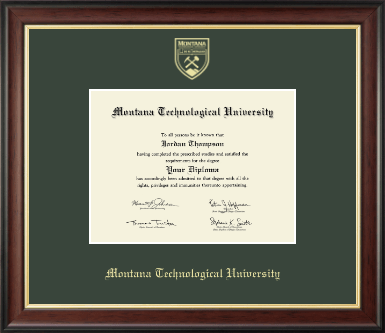 Montana Technological University diploma frame - Gold Embossed Diploma Frame in Studio Gold