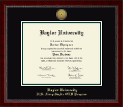 Baylor University diploma frame - Gold Engraved Medallion Diploma Frame in Sutton