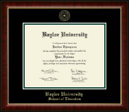 Baylor University diploma frame - Gold Embossed Diploma Frame in Murano