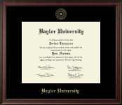 Baylor University diploma frame - Gold Embossed Diploma Frame in Studio