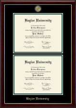 Baylor University diploma frame - Double Masterpiece Diploma Frame in Gallery