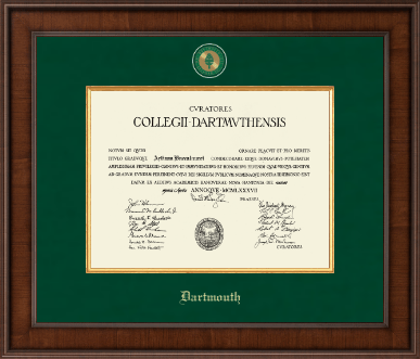 Dartmouth College diploma frame - Presidential Masterpiece Diploma Frame in Madison