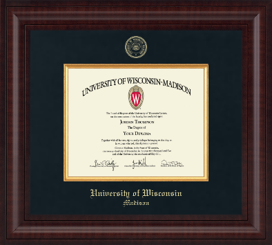 University of Wisconsin Madison diploma frame - Presidential Embossed Diploma Frame in Premier