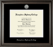 Hampden-Sydney College diploma frame - Silver Engraved Medallion Diploma Frame in Acadia