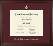 Freed-Hardeman University diploma frame - Gold Embossed Diploma Frame in Studio
