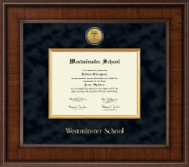 Westminster School diploma frame - Presidential Gold Engraved Diploma Frame in Madison