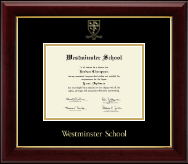 Westminster School diploma frame - Gold Embossed Diploma Frame in Gallery