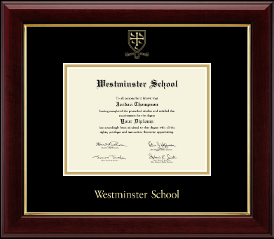 Westminster School diploma frame - Gold Embossed Diploma Frame in Gallery