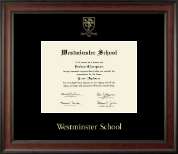 Westminster School diploma frame - Gold Embossed Diploma Frame in Studio