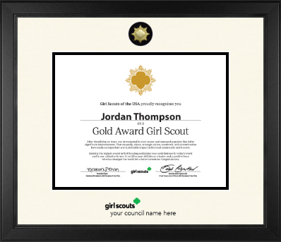 Girl Scouts of the USA certificate frame - Pin Certificate Frame in Arena