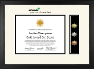 Girl Scouts of the USA certificate frame - Certificate & 3 Pins Frame in Arena