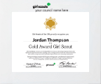 Girl Scouts of the USA certificate frame - Spectrum Certificate Frame in Expo White