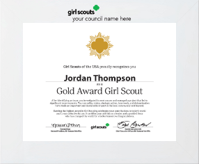 Girl Scouts of the USA certificate frame - Spectrum Certificate Frame in Expo White