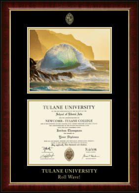 Tulane University diploma frame - Green Wave Edition Diploma Frame in Murano