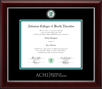 Arkansas Colleges of Health Education diploma frame - Public Health- Masterpiece Diploma Frame in Gallery Silver
