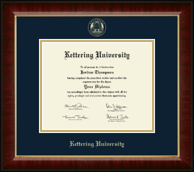Kettering University diploma frame - Gold Embossed Diploma Frame in Murano