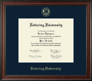 Kettering University diploma frame - Gold Embossed Diploma Frame in Studio