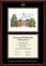 Bloomsburg University diploma frame - Campus Scene Diploma Frame in Galleria