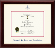 Sons of the American Revolution certificate frame - Navy Embossed Certificate Frame in Gallery