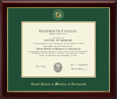 Dartmouth College diploma frame - Masterpiece Medallion Diploma Frame in Gallery