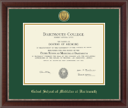 Dartmouth College diploma frame - Gold Engraved Medallion Diploma Frame in Chateau