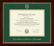 Dartmouth College diploma frame - Gold Embossed Diploma Frame in Murano