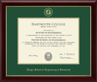 Dartmouth College diploma frame - Masterpiece Medallion Diploma Frame in Gallery