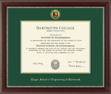 Dartmouth College diploma frame - Gold Engraved Medallion Diploma Frame in Chateau