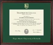 Dartmouth College diploma frame - Gold Embossed Diploma Frame in Studio