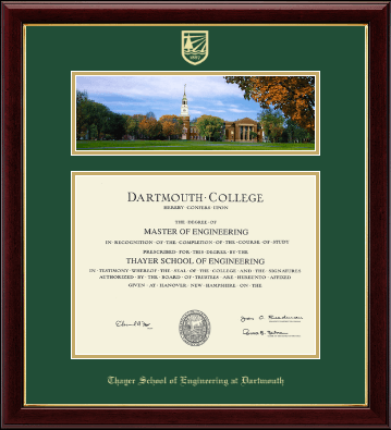 Dartmouth College diploma frame - Campus Scene Diploma Frame in Gallery