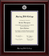 Spring Hill College diploma frame - Silver Engraved Medallion Diploma Frame in Gallery Silver