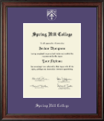 Spring Hill College diploma frame - Silver Embossed Diploma Frame in Studio
