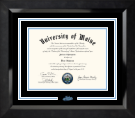 The University of Maine Orono diploma frame - Dimensions Spirit Diploma Frame in Eclipse