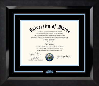 The University of Maine Orono diploma frame - Dimensions Spirit Diploma Frame in Eclipse
