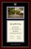Spring Hill College diploma frame - Campus Scene Diploma Frame in Sutton