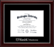 Washington University in St. Louis diploma frame - Silver Embossed Diploma Frame in Gallery Silver
