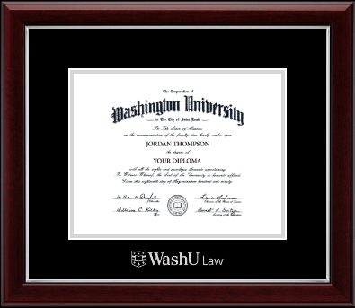 Washington University in St. Louis diploma frame - Silver Embossed Diploma Frame in Gallery Silver