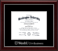 Washington University in St. Louis diploma frame - Silver Embossed Diploma Frame in Gallery Silver