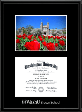 Washington University in St. Louis diploma frame - Campus Scene Diploma Frame in Onexa Silver