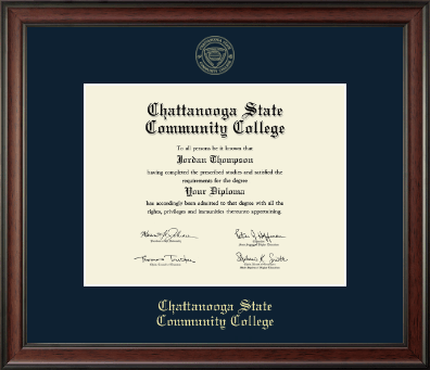 Chattanooga State Community College diploma frame - Gold Embossed Diploma Frame in Studio