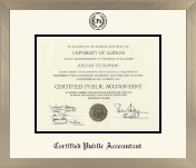 Certified Public Accountant certificate frame - Icon Certificate Frame in Light Champagne