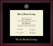 Black Hawk College diploma frame - Gold Embossed Achievement Diploma Frame in Academy