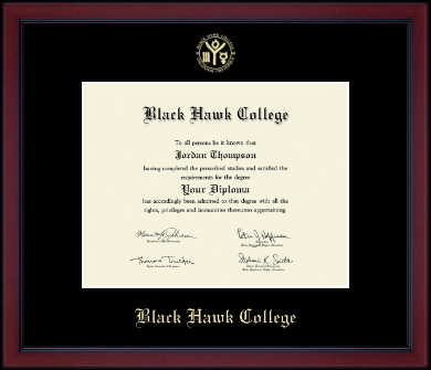 Black Hawk College diploma frame - Gold Embossed Achievement Diploma Frame in Academy