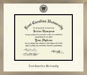 East Carolina University diploma frame - Icon in Light Champagne
