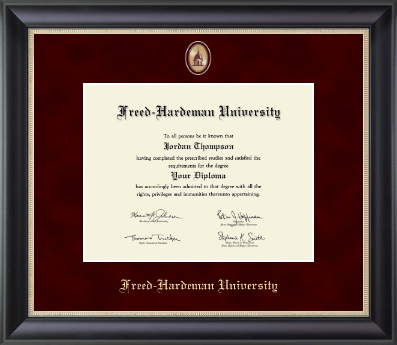 Freed-Hardeman University diploma frame - Regal Diploma Frame in Noir